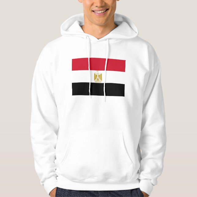 Hooded Sweatshirt with Flag of Egypt (Front)