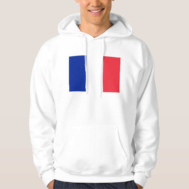 Hooded Sweatshirt with Flag of France (Front)