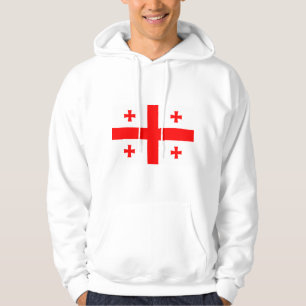 Hooded Sweatshirt with Flag of Georgia