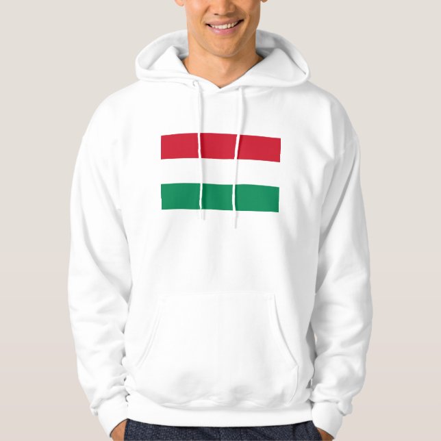 Hooded Sweatshirt with Flag of Hungary (Front)