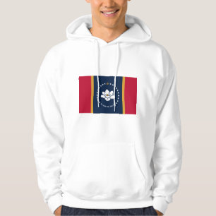 Hooded Sweatshirt with Flag of Mississippi State