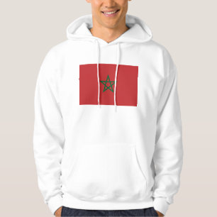 Hooded Sweatshirt with Flag of Morocco