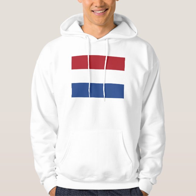 Hooded Sweatshirt with Flag of Netherlands (Front)