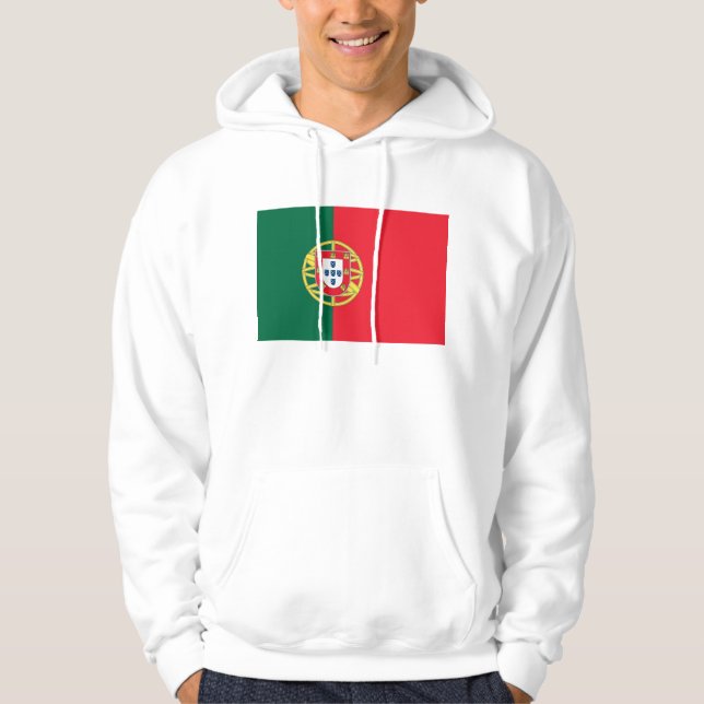 Hooded Sweatshirt with Flag of Portugal (Front)