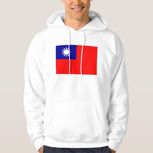 Hooded Sweatshirt with Flag of Taiwan (Front)