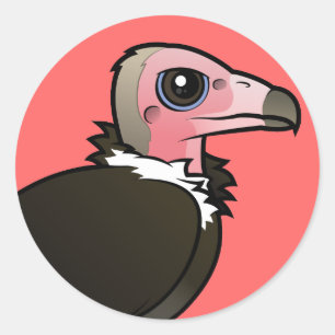 Hooded Vulture Classic Round Sticker