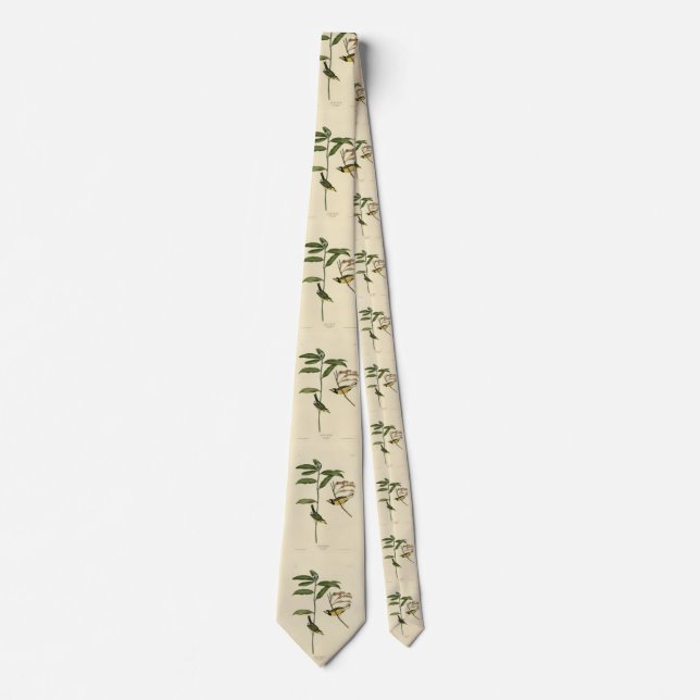 Hooded Warbler from Audubon's Birds of America Tie (Front)