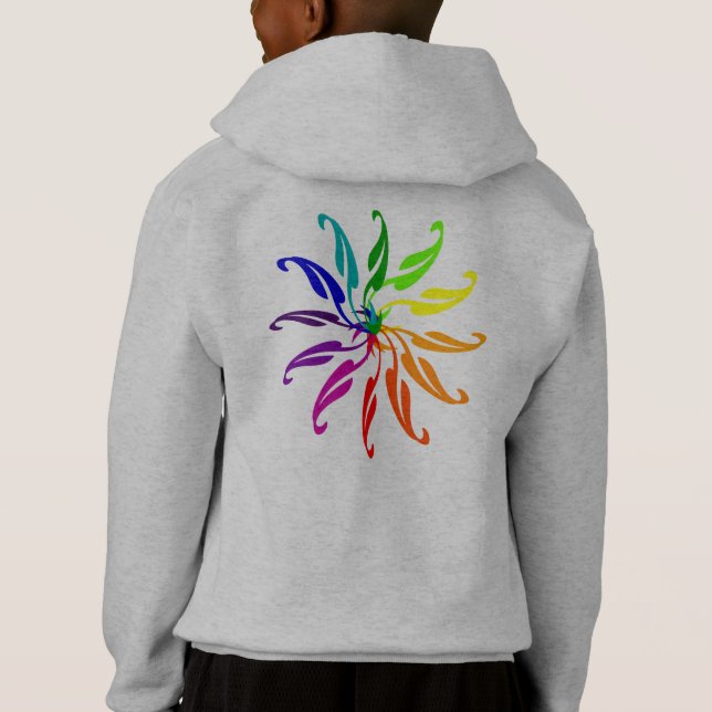 Hoodie – Colour Wheel with Name (Back)