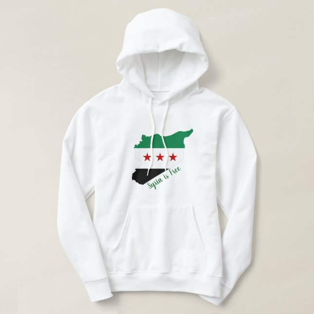 hoodie - free syria map  (Design Front)