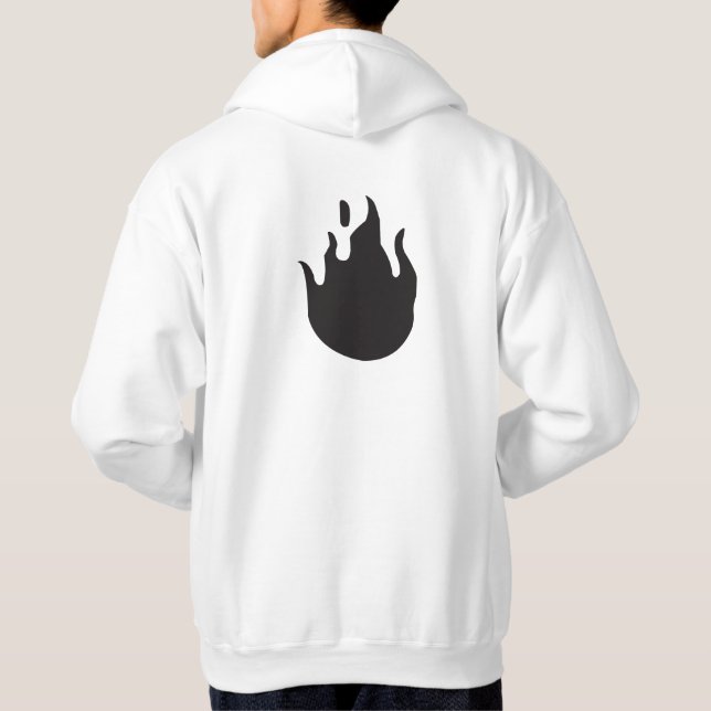 Hoodie Gang Hooded Sweatshirt in White (Back)