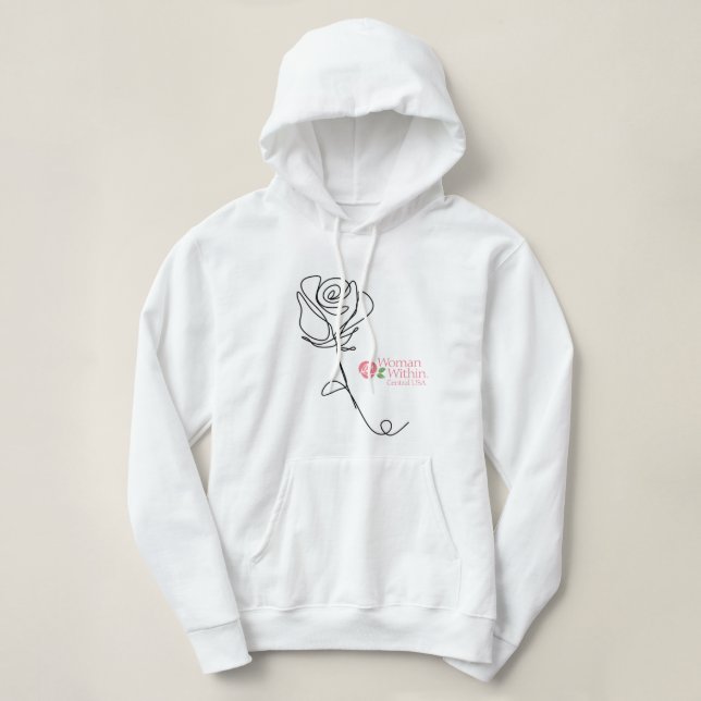 Hoodie Single line Rose "How would your life..." (Design Front)
