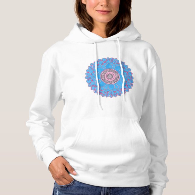 Hoodie with hand-drawn mandala design  (Front)