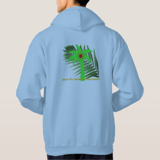 hoodie with palm leaf 
