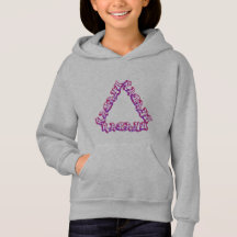 Hoodie with triangle typography design