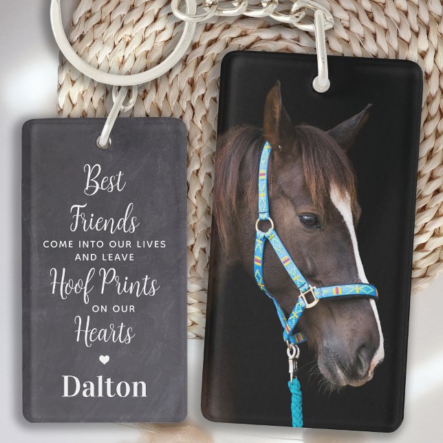 Hoof Prints on our Hearts Horse Memorial Key Ring (Creator Uploaded)