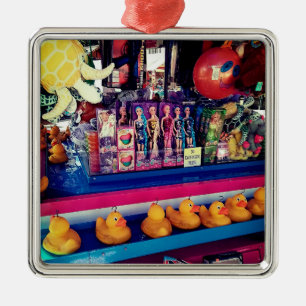 Hook a duck metal tree decoration