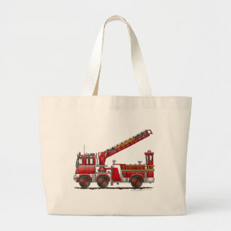 Hook and Ladder Fire Truck Large Tote Bag