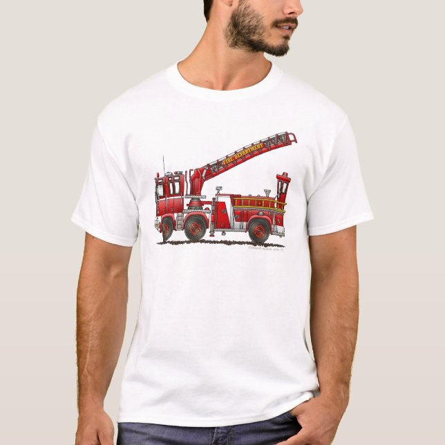 Hook and Ladder Fire Truck T-Shirt (Front)