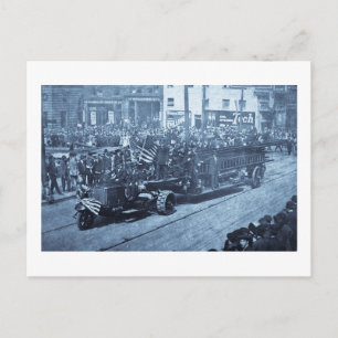 Hook and Ladder on Parade - Vinatge Postcard