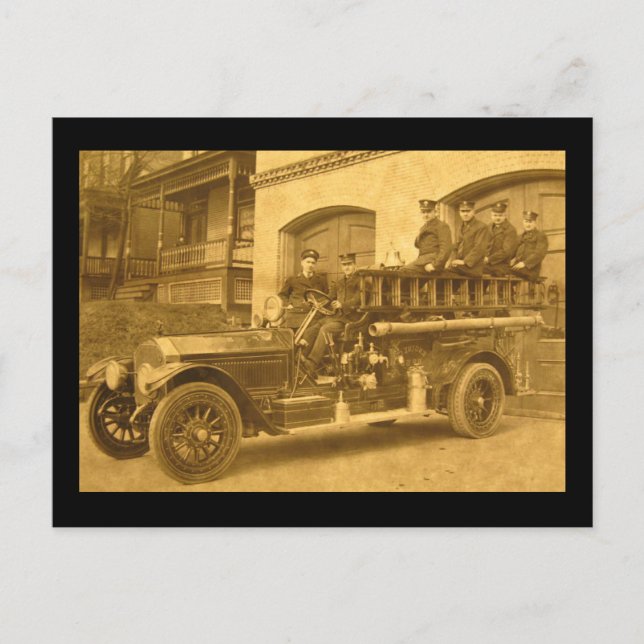 Hook and Ladder Vintage Early 1900s Postcard (Front)