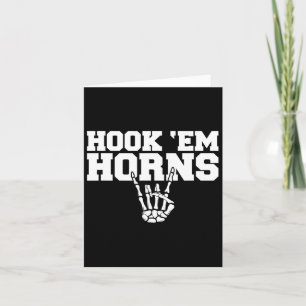 Hook em Skeleton Horns Halloween 1 Card