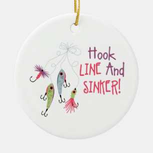 Hook Line Sinker Ceramic Tree Decoration