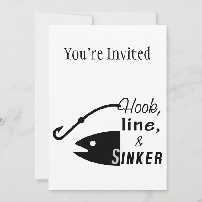 Hook Line Sinker Fishing Invitation (Front)