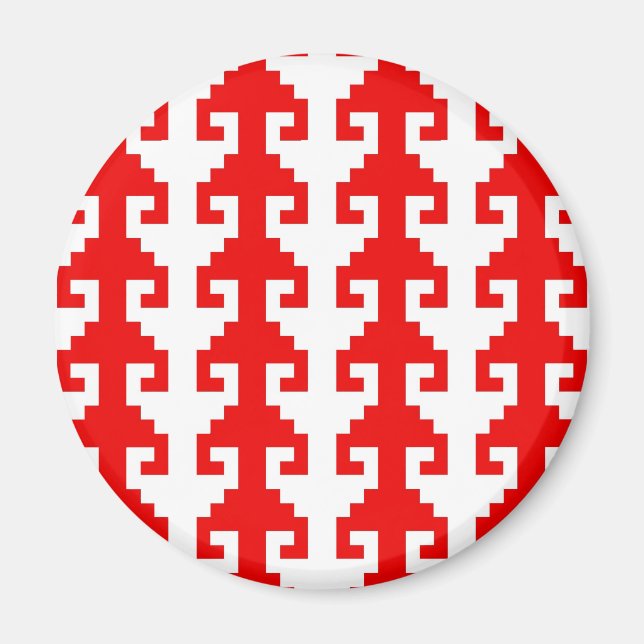 "Hook" magnet - red/white (Front)