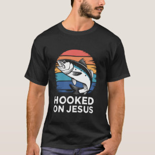 Hook On Jesus Bass Fishing Christian Religious God T-Shirt