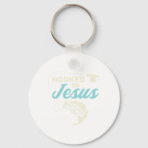 Hook On Jesus Byb Fishing Christian Religious God Key Ring