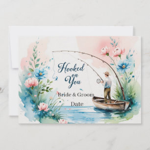 Hook on you for fishing Wedding save the date Invitation