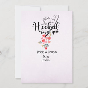 Hook on you for fishing Wedding save the date Invitation