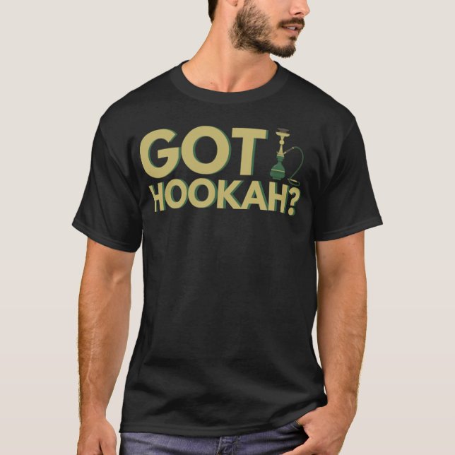 Hookah Bar And Waterpipe Shisha Smoker horse ridin T-Shirt (Front)
