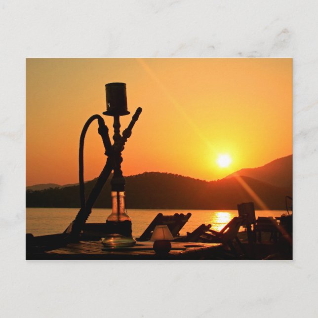 Hookah Sunset Postcard (Front)