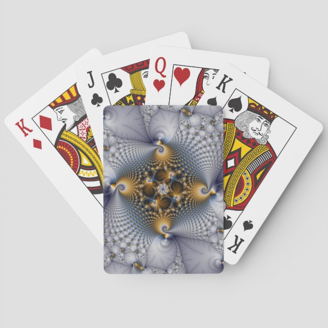 Hooked And Netted - Fractal Playing Cards (Back)