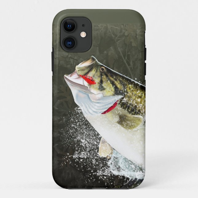 Hooked Bigmouth Bass  Case-Mate iPhone Case (Back)