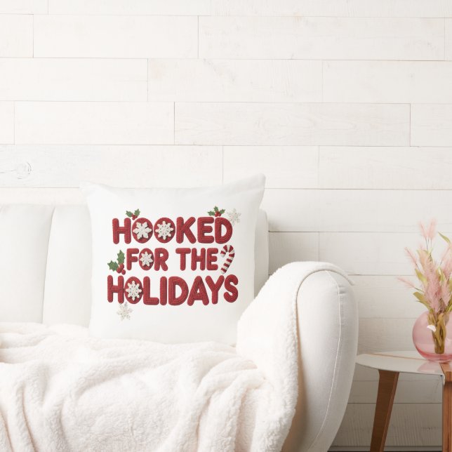 Hooked for the Holidays Crochet Christmas Cushion (Couch)