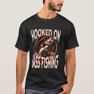 Hooked on Bass Fishing Graphic T-Shirt