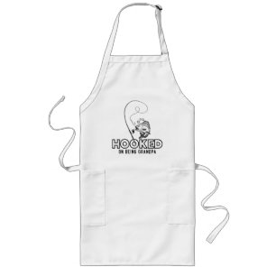 Hooked On Being A Grandpa Long Apron