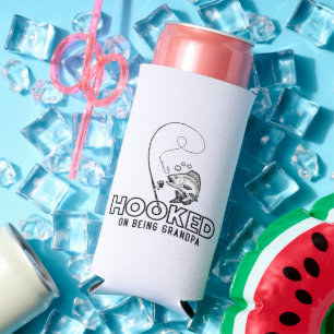 Hooked On Being A Grandpa Seltzer Can Cooler