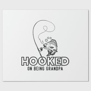 Hooked On Being A Grandpa Wrapping Paper