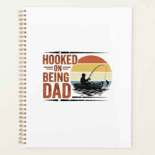 Hooked On Being Dad Vintage Fishing Shirt Design_1 Planner
