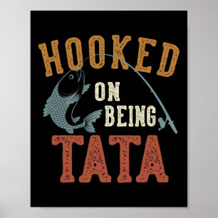 Hooked On Being Father's Day Fishing Poster