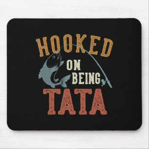 Hooked On Being S Breast Father's Day Fishing S Br Mouse Mat