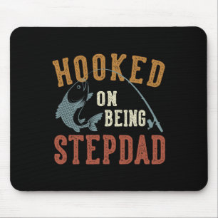 Hooked On Being Stepdad Father's Day Fishing Stepd Mouse Mat