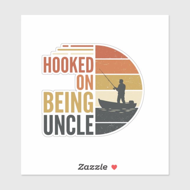 Hooked On Being Uncle Fishing Vintage Graphic_1 (Sheet)