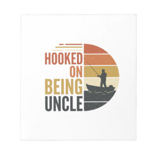 Hooked On Being Uncle Fishing Vintage Graphic_1 Notepad