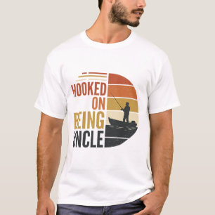 Hooked On Being Uncle Fishing Vintage Graphic_1 T-Shirt