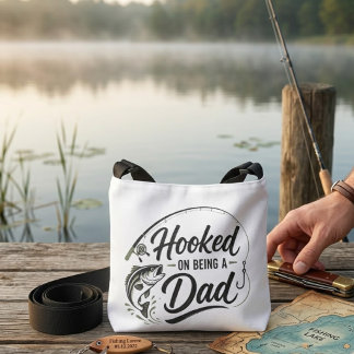 Hooked on Dad Life Crossbody Bag