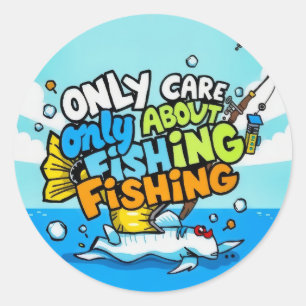 Hooked on Fishing: A Passionate Pursuit Classic Round Sticker